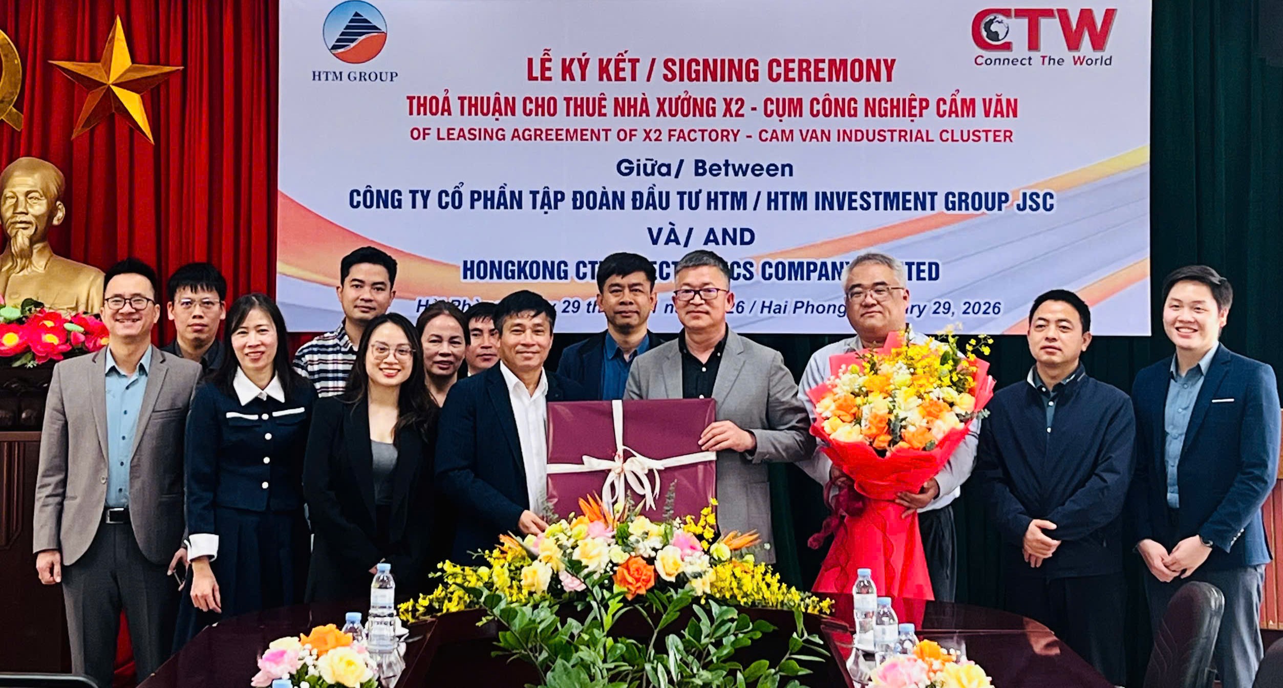 Lễ Ký kết Thỏa thuận cho thuê Nhà xưởng giữa HTM và CTW